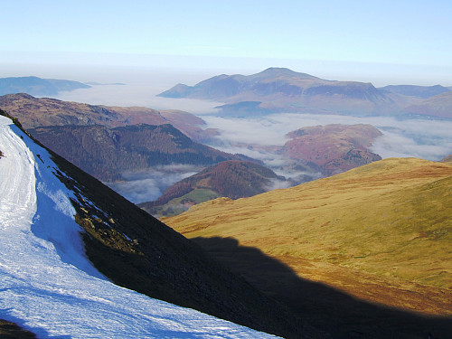 Top of Helvellyn: view north towards Skiddaw