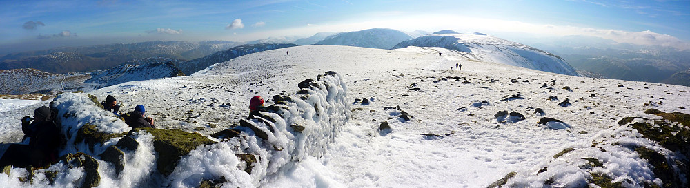 On Helvellyn's summit, looking towards the south