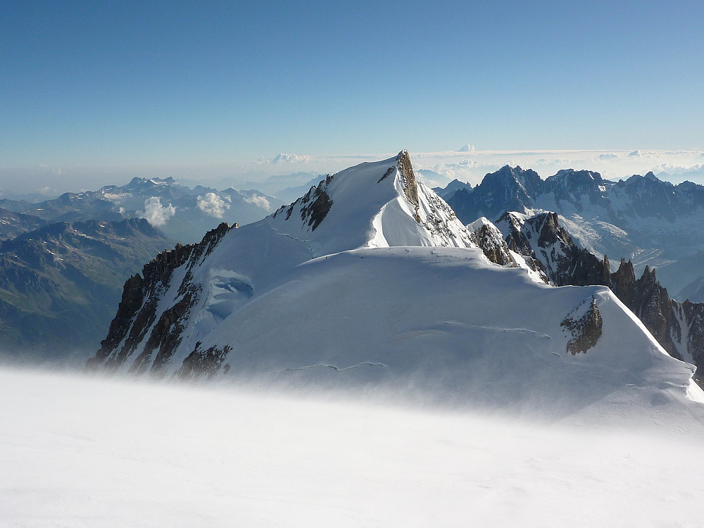 Mont Maudit, seen from Mont Blanc. It was a bit windier at this point.