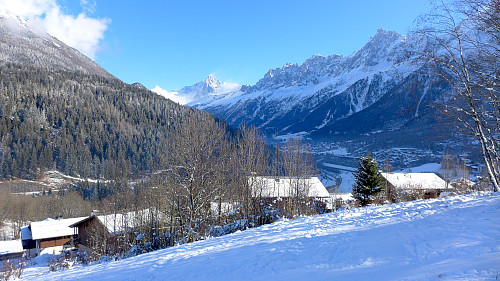 Chamonix valley sett fra Prarion-skianlegget
