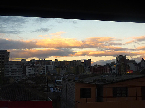 View across the Mariscal district of Quito