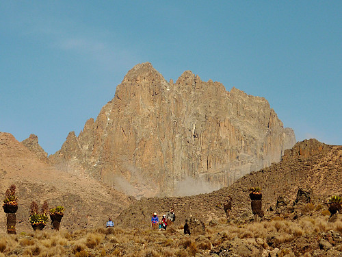 View of Mount Kenya from the Chogoria approach