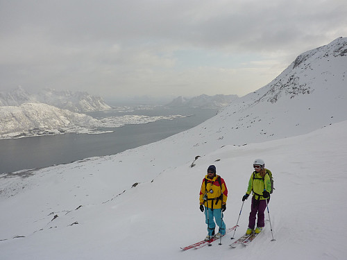 Sverre and Aline - just before we started the nedkjøring from the ridge