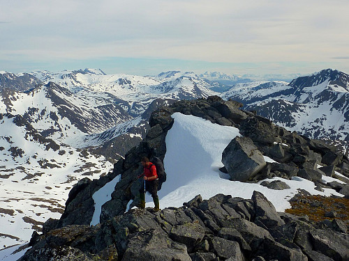 View southeast along the summit ridge
