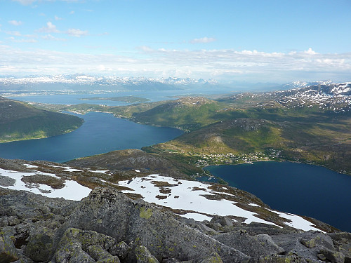 Utsikt over Kaldfjord og mot fastlandet