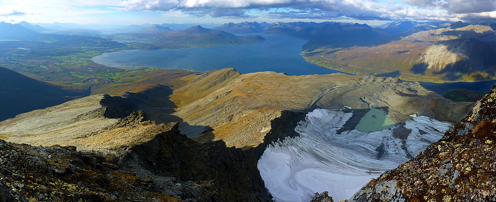 Another panorama from higher up on the ridge overlooking Balsfjord