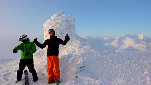 Jon (left) and Jørgen at the top