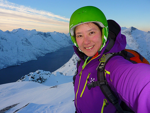 Selfie on the top (helmet is there for the purposes of wind protection)
