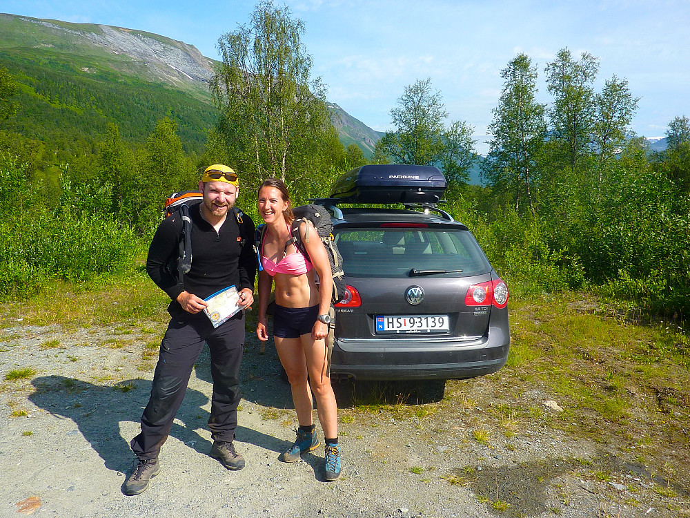 Tim og Elise. Klare for tur.