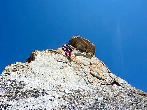 Just before the interesting climb up onto the ridge crest