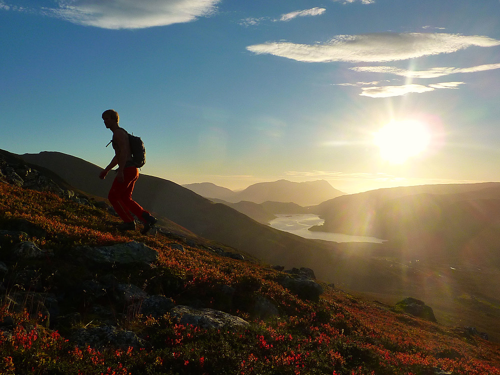 Høstfarger go kveldssol. Den beste kombinasjonen Tromsø-natur kan tilby.