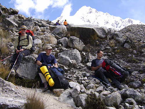 On the way up to moraine camp with Andy, Matt and Simon