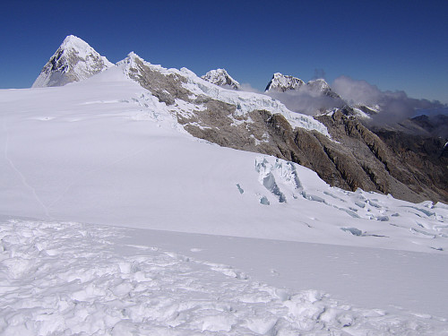 View towards Quitaraju from the high camp