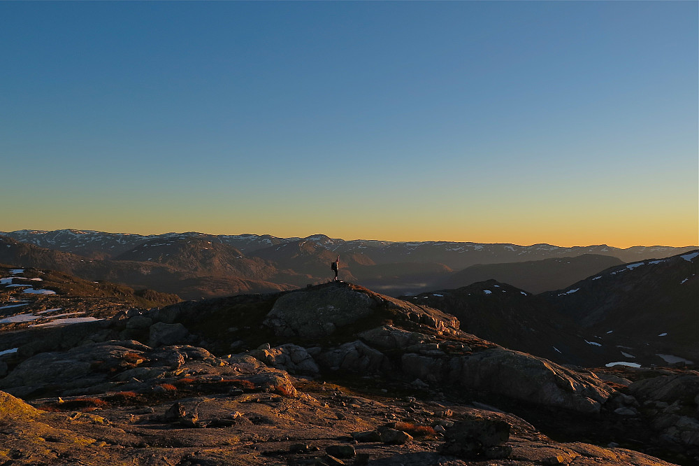 Svartefjellet 1195 i solnedgangen