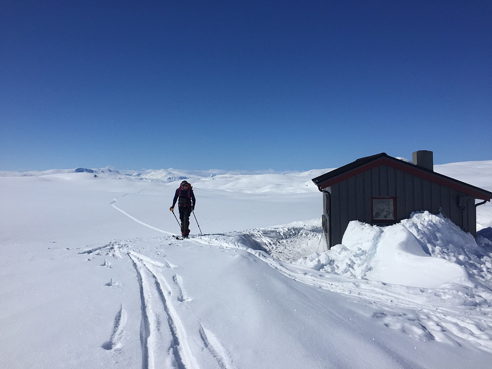 Skarvedalshytta, en flott hytte med flott beliggenhet, her skulle man gjerne kommet tilbake