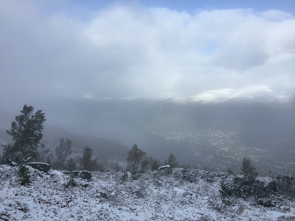 Litt lette i snøbygene på Skibenessætra