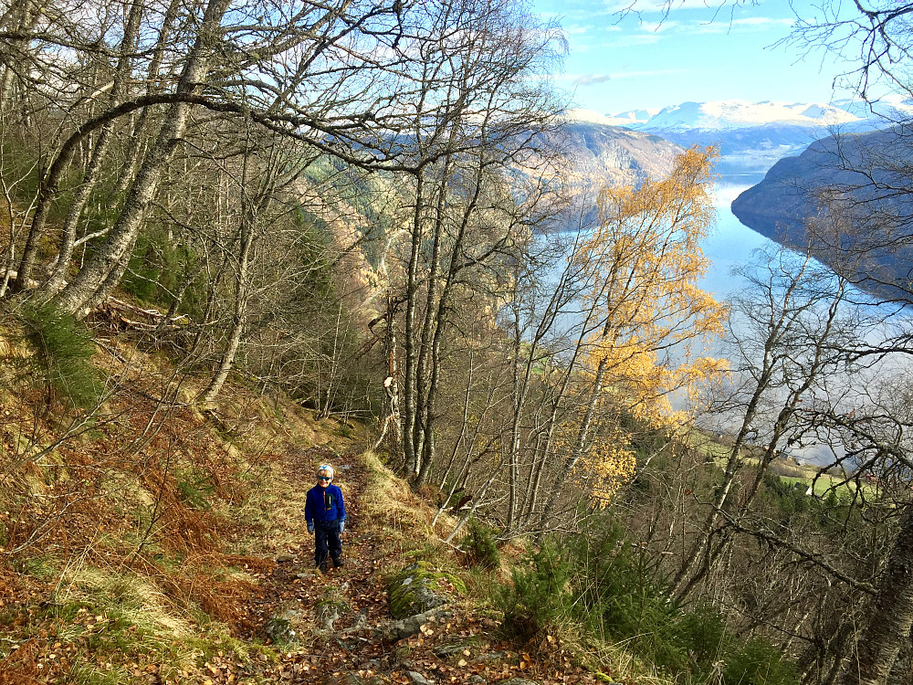 Vi nærmer oss støylen og terrenget åpner seg opp