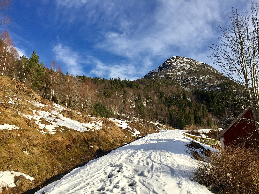 Lite snø siste del hjemover
