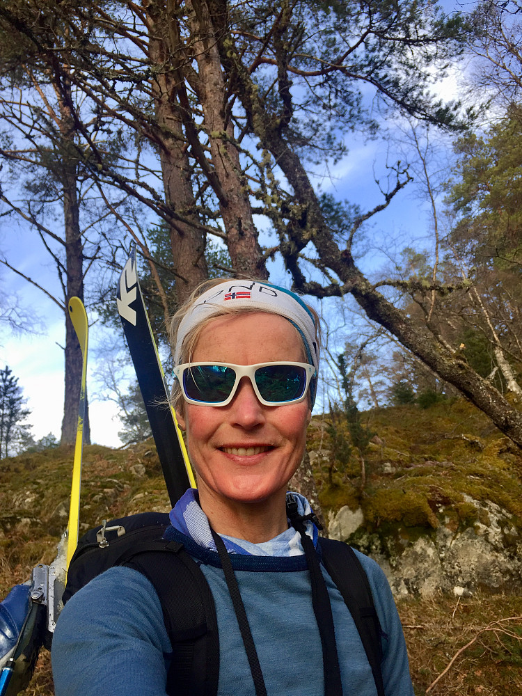 ikke ofte jeg må bære ski allerede i februar!