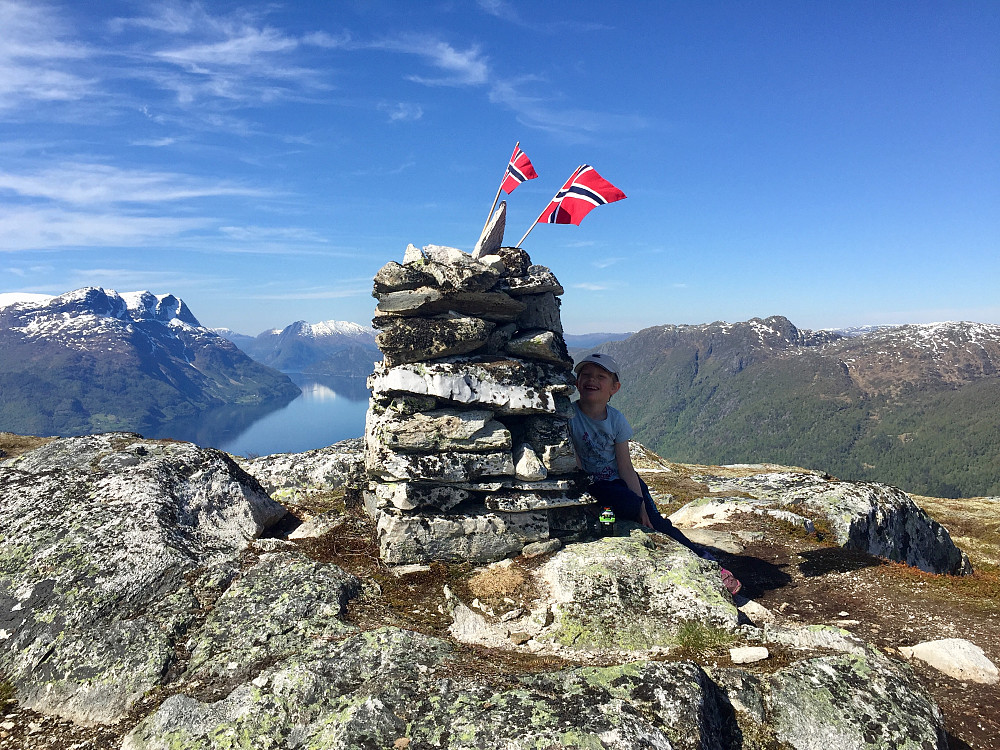Feiring fra toppen