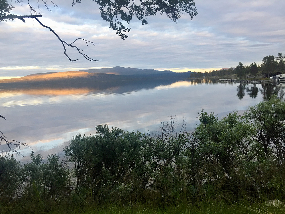 Etter en lang og flott dag, kjørte vi et stykke videre og fant oss en rolig camping nede ved vestsida av Femunden