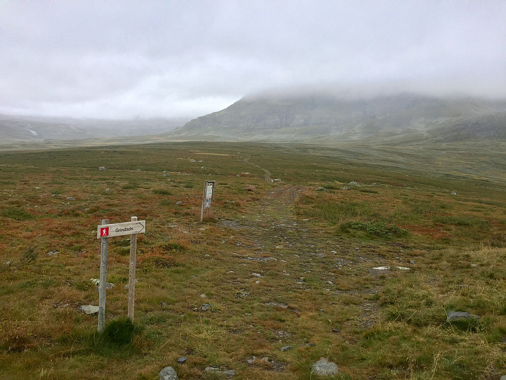 Stistart mot Grindadn fra Smådalen