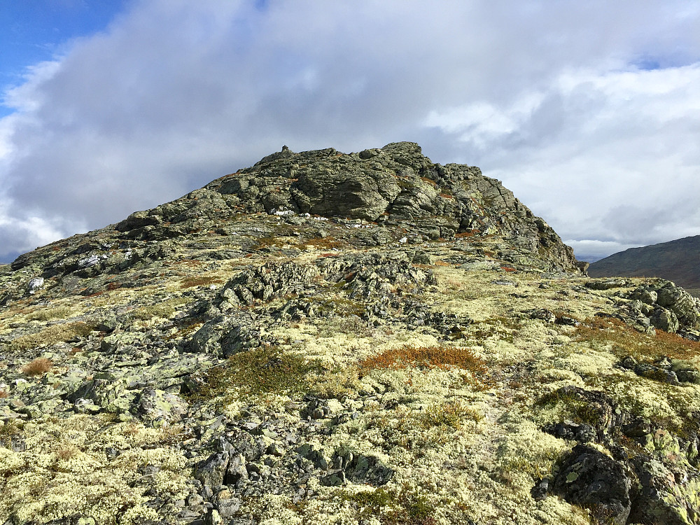 Siste del mot toppen av Kviknegråhøe