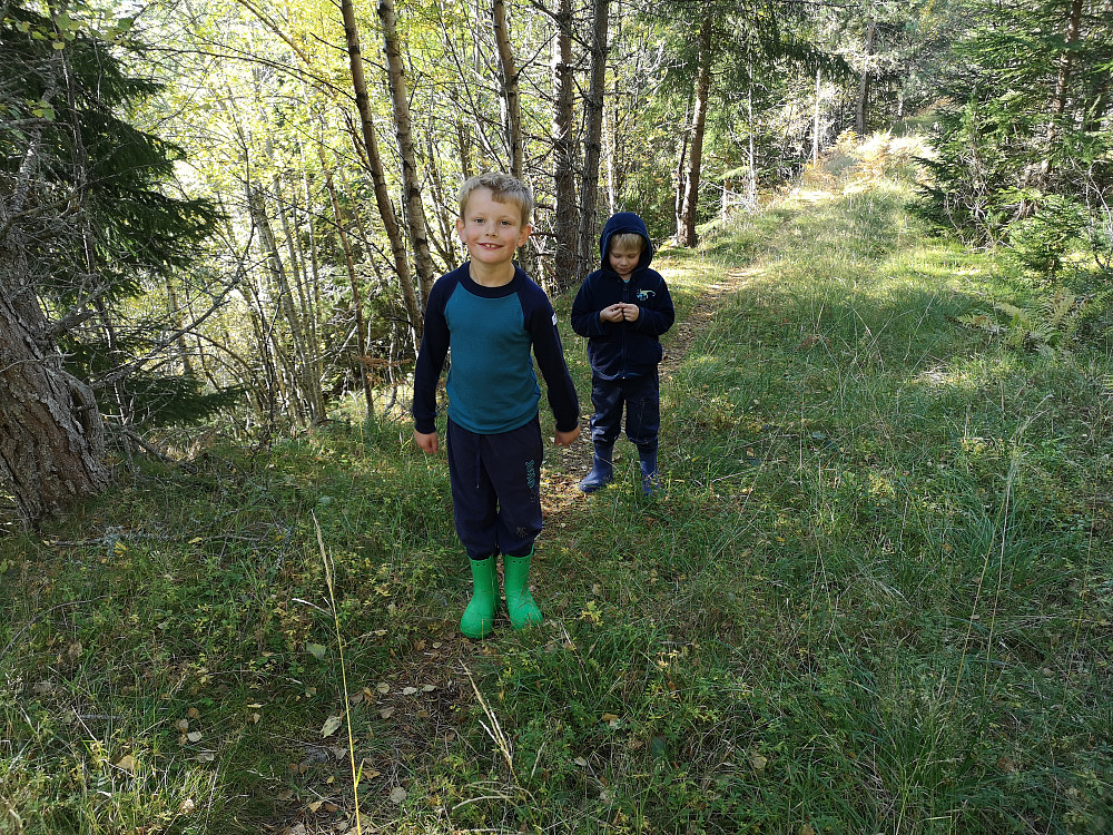 På veg oppover mot støylen