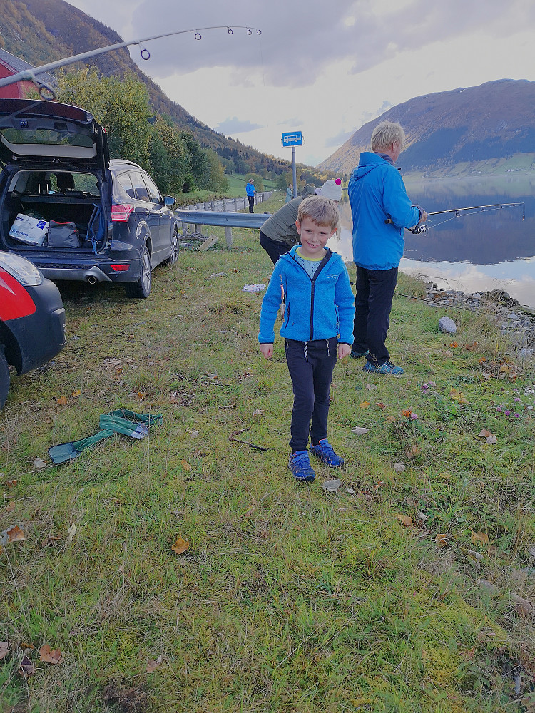 Mamma fikk også napp - den måtte settes ut igjen... 