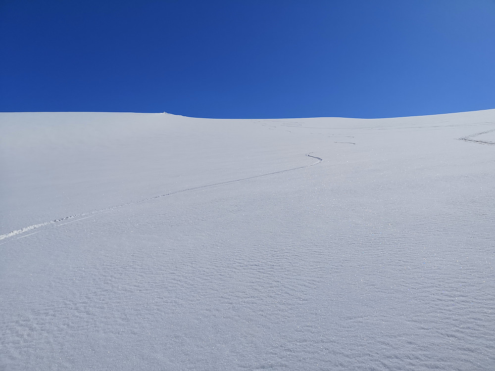 flott snø og nedkjøring fra breen