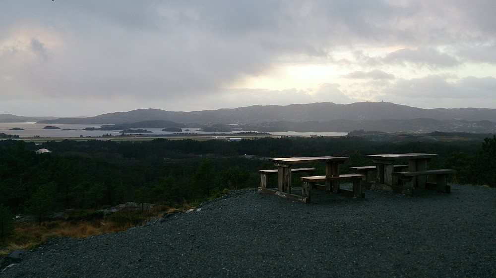 Flesland and Liatåret from Storrinden utsiktspunkt