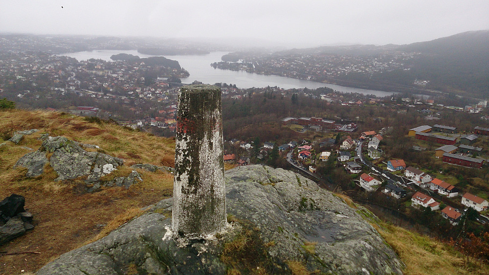 Trig marker at Nattlandsfjellet
