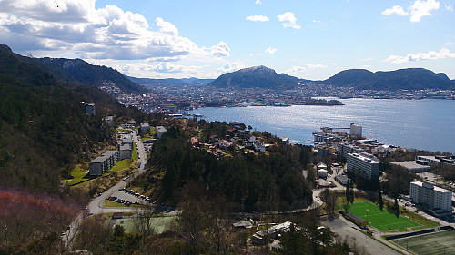 View from Rognåsen towards the Bergen city center