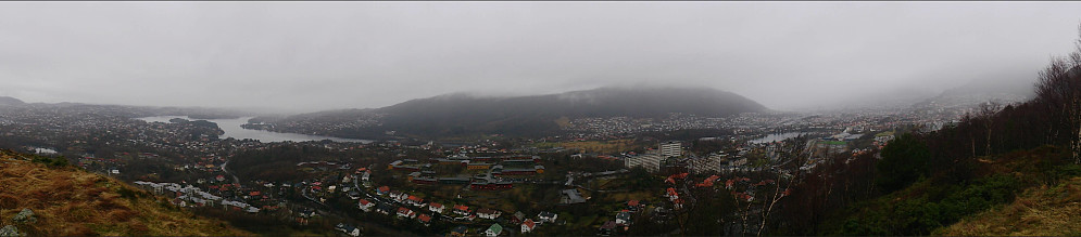 View from the trig marker at Nattlandsfjellet
