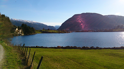 View from Skrivarholmen towards Sogndal