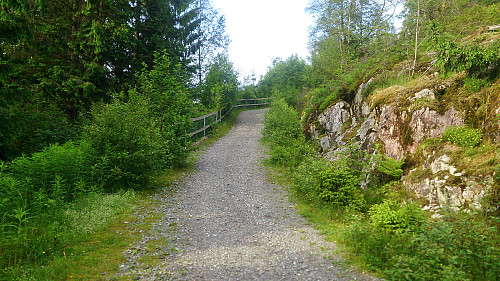 The gravel road down from Totland to Myrdalsvatnet