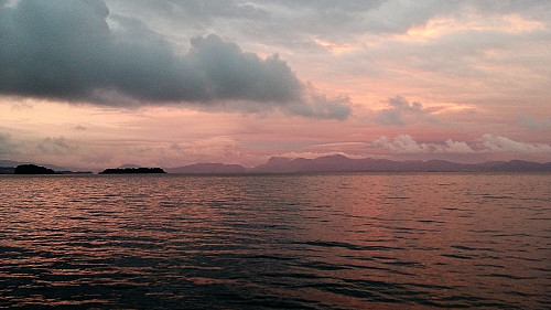 View from Solstrand towards Tysnes later in the evening