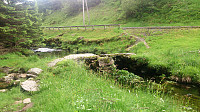 Stone bridge at the start of the hike