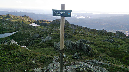 The sign at Tyssdalsfjellet