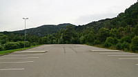 Parking lot at the trailhead