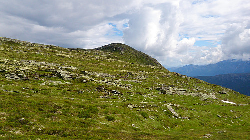 View towards the cairn at Skriki/Veten