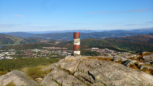 The trig marker at Storsåta. View west.