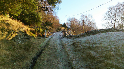 Tractor road towards Solheimåsen