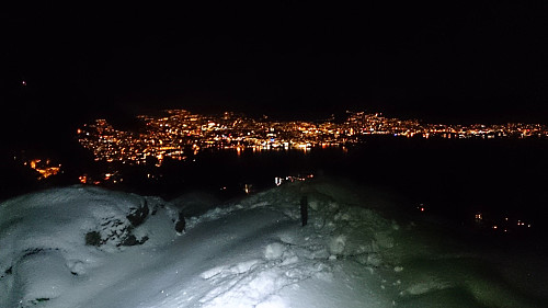 View towards the Bergen city center from Ørneberget