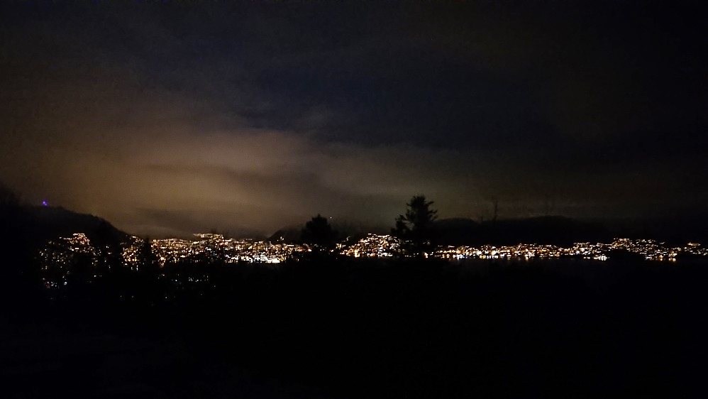 View towards the Bergen city center from Hellen festning