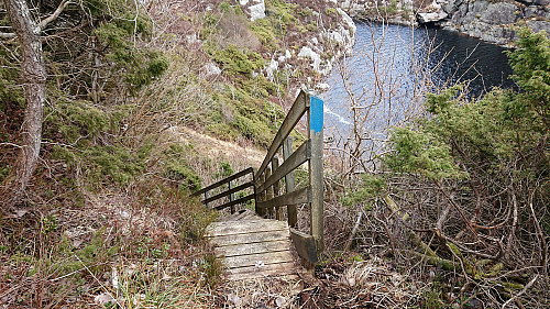 Staircase down to Kjereidet