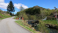 Turn right across the bridge