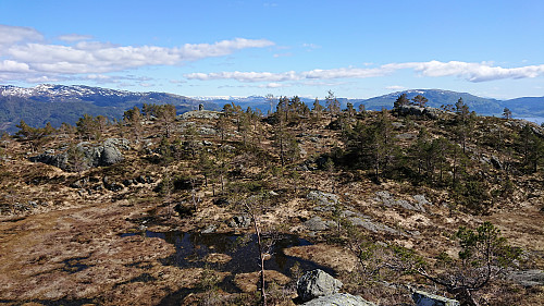 View towards the cairn northeast of the summit of Strandafjellet