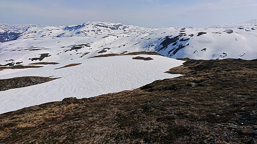 Time to relocate the skis after visiting the snowless summit