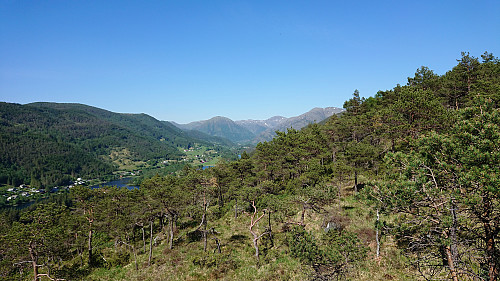 View from the trig marker southwest of Eggene